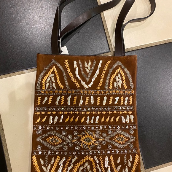 Dolce & Gabbana Handbags - Dolce & Gabbana brown suede embellished bag